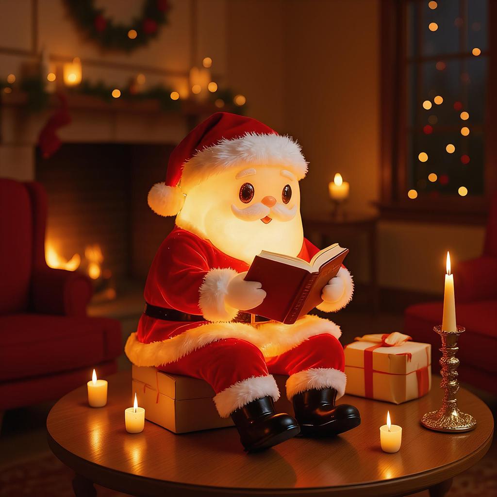 Christmas Night Light Santa Claus Decor Nightlight LED Christmas Night Light for Desk Table Bath Bathroom Nightstand Reading