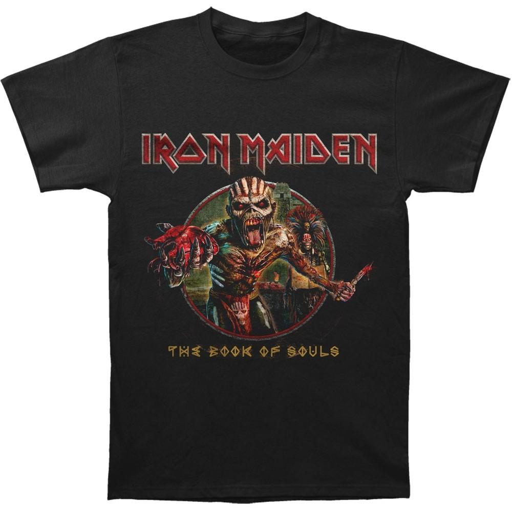 

Мужская футболка Iron Maiden Book Of Souls Eddie Circle Slim Fit Черная XL