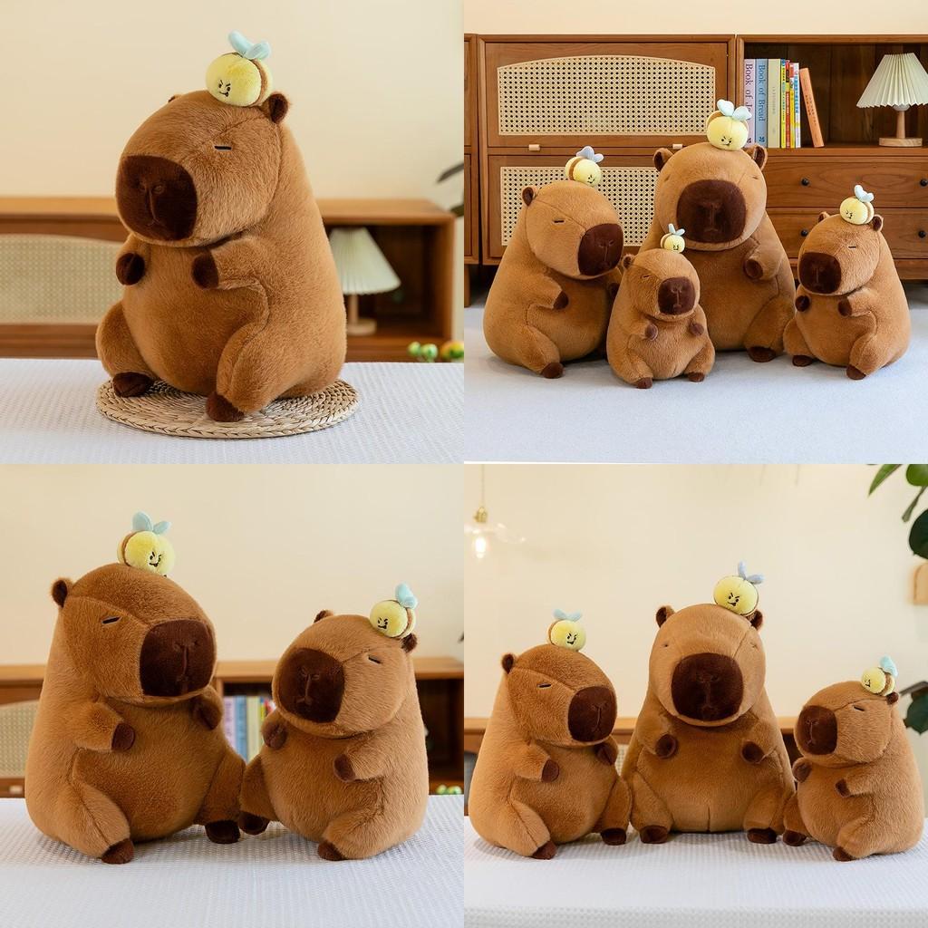 Bee Capybara Plush Toy Cute Cartoon Birthday Gift Girls Kids Adorable Dolls