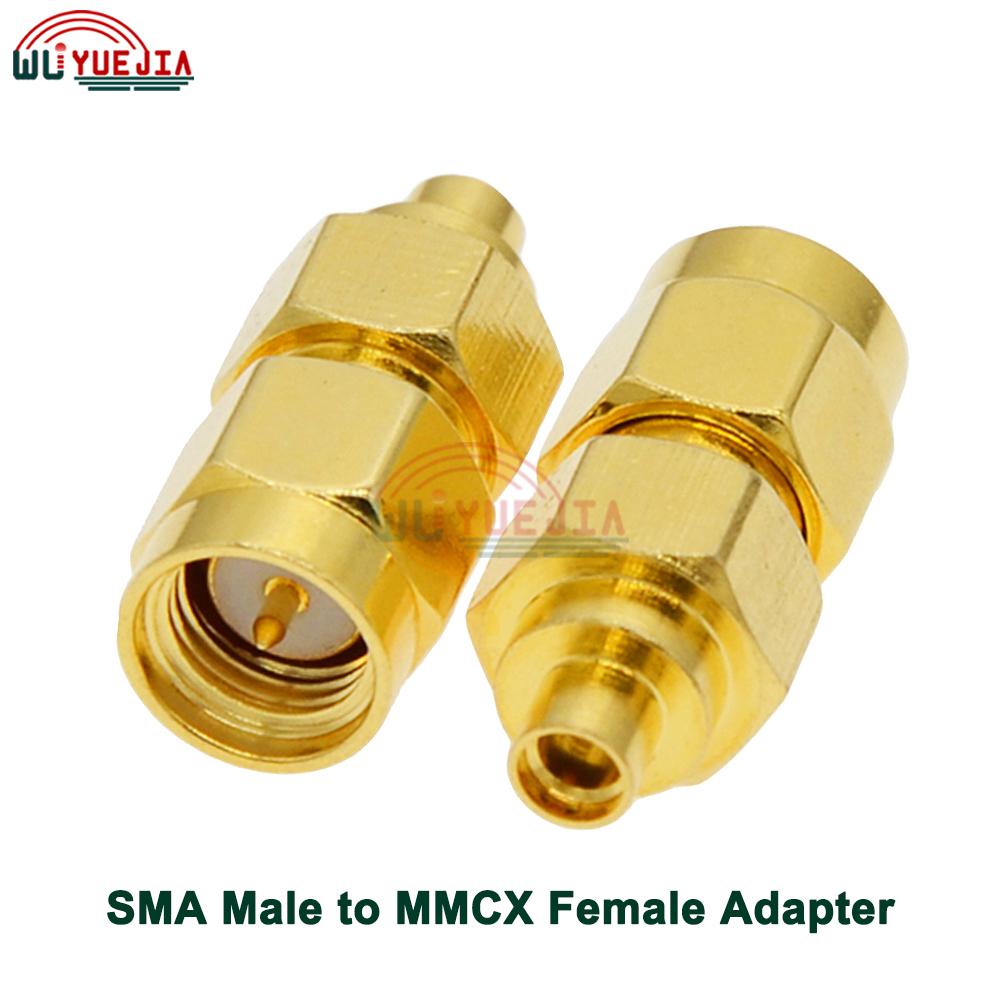 2Pcs/Lot RF Adapter SMA to SMB/SMC/MCX/MMCX Male Plug or Female Jack Straight 50 ohm RF Coaxial Connector Gold Plated Brass