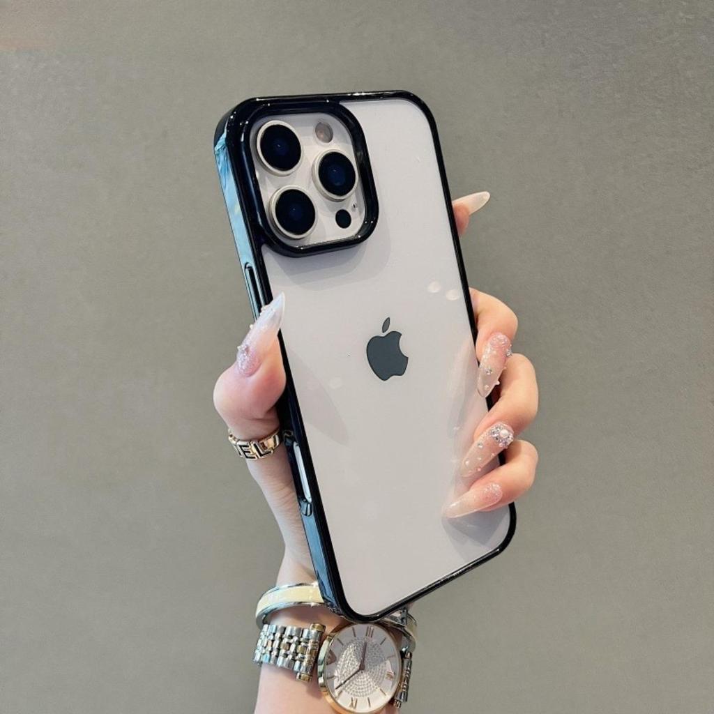 Candy Shockproof Silicone Bumper Phone Case For iPhone 16 Plus 15 14 Promax 11 12 13 Pro Max Transparent Protection Cover