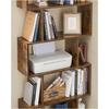 Freestanding bookcase 190.5cm Bookcase Standing shelf for presentation brown