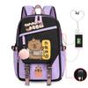 Kapibara fun peripheral printing new schoolbag cute cartoon primary and secondary school students spine backpack