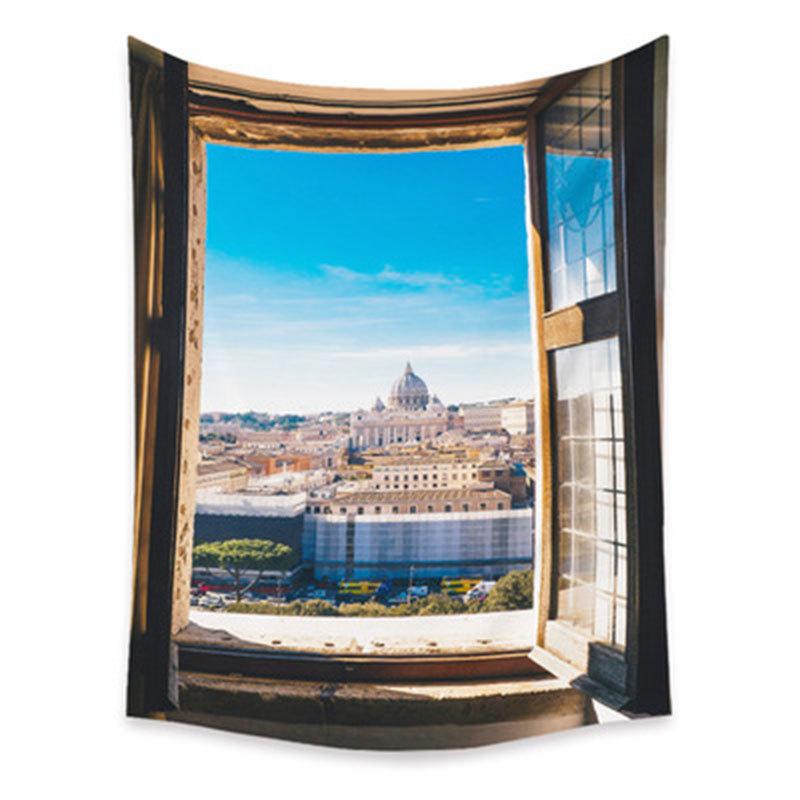 Tapestry Living Room Background Mural Beach Mat Home Decoration Simple and Fresh Character Wall Hanging