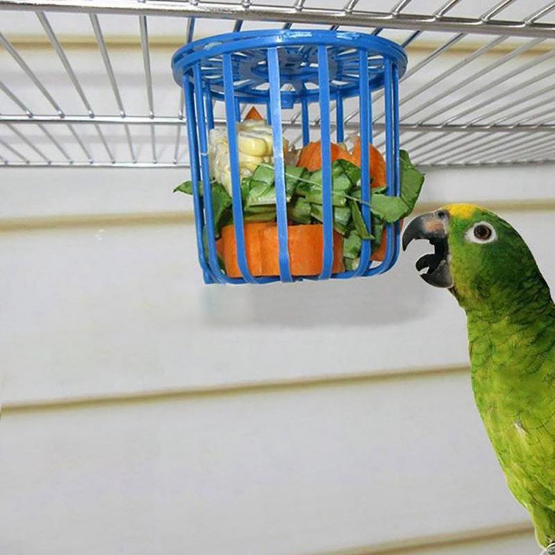 2PCS Creative Multi-Purpose Cage Hanging Toys Bird Fruit Vegetable Feeder Basket Parrot Feeder Pet Feeding Supplies