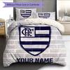 Custom Name Flamengo Pattern Bedding Quilt Set  Home Decoration  Gift (1 * Duvet Cover + 2 * Pillowcase  Without Core)