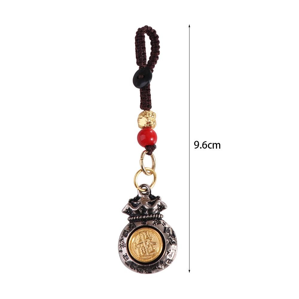 Chinese Style 12 Zodiac Keyring Brass Dragon Keychain Sheep Lucky Bag Pendant  Backpack Decor