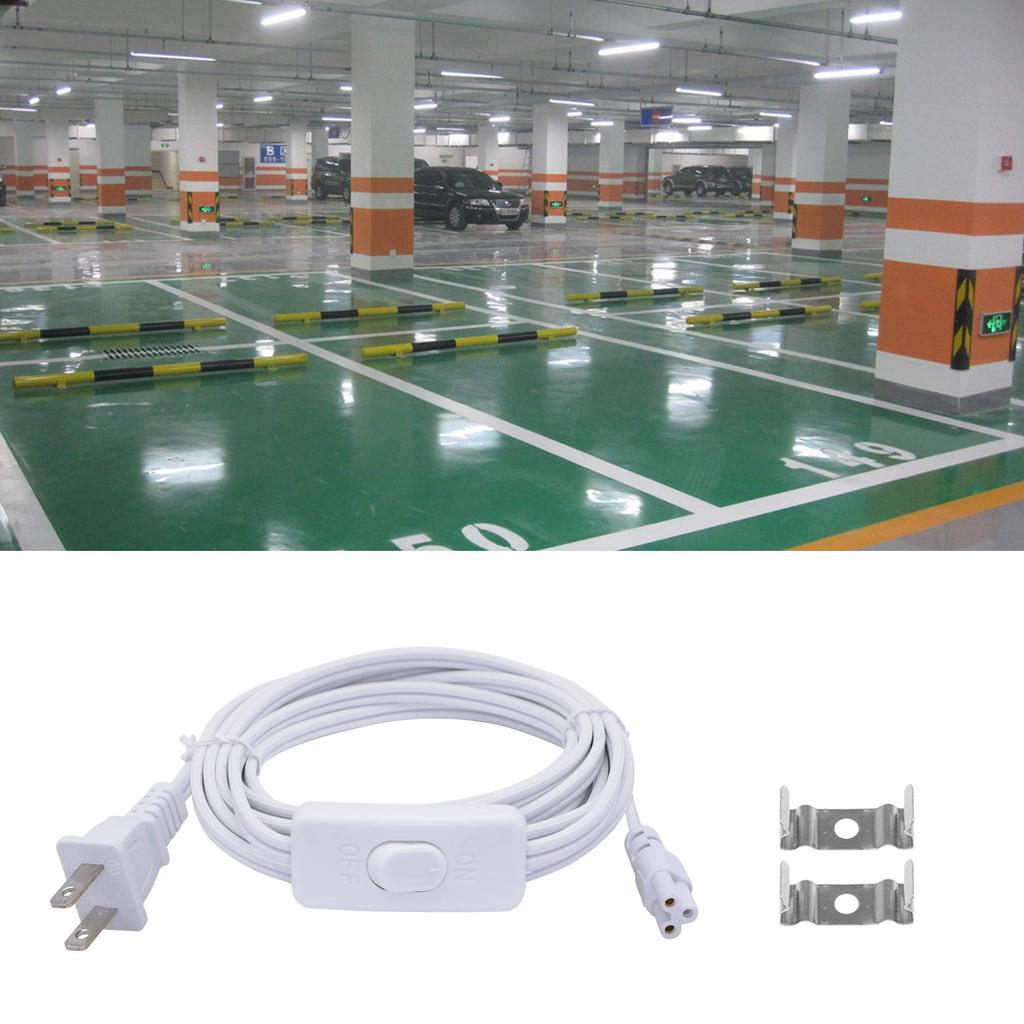 SinLoon T5 T8 LED Wire Connector Power Cord LED Tube Power Extension Cord with Switch for US LED LED T5 T8 Light Tube Integrated LED Lighting Fixture