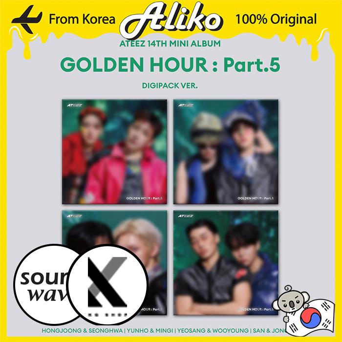 [предзаказ] ATEEZ 14-й мини-альбом - GOLDEN HOUR : Часть 5 (БЛОК ДИГИПАК ВЕР.) NO POB - RANDOM