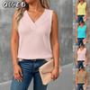 Women's Fashion Casual Sleeveless V-Neck Blouses & Shirts