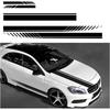 5 PCS Car Hood Stripe Sticker, Racing Decal Stickers for Auto Body Side, Modified Stripe Decal Decoration for Vehicles Skirt Roof Hood Bumper Stripes