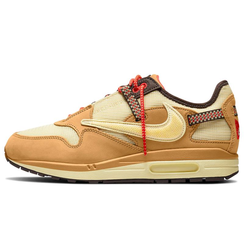 

Nike Кроссовки Air Max 1 Travis Scott Cactus Jack Wheat Lemon Drop Повседневная обувь DO9392-701 37.5
