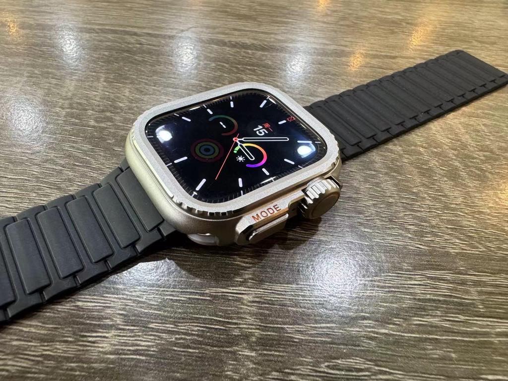Kompatibelt Ultra Metallskal för Apple Watch Series 9 (44/45mm)