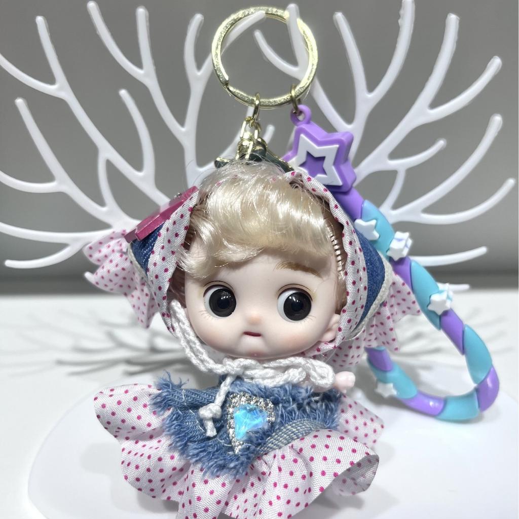 10Cm Doll Keychain Pendant Multi-Jointed Movable Bjd Princess Doll Keychain Charm Girls Plaything Accessories Bag Charm Kids Toys