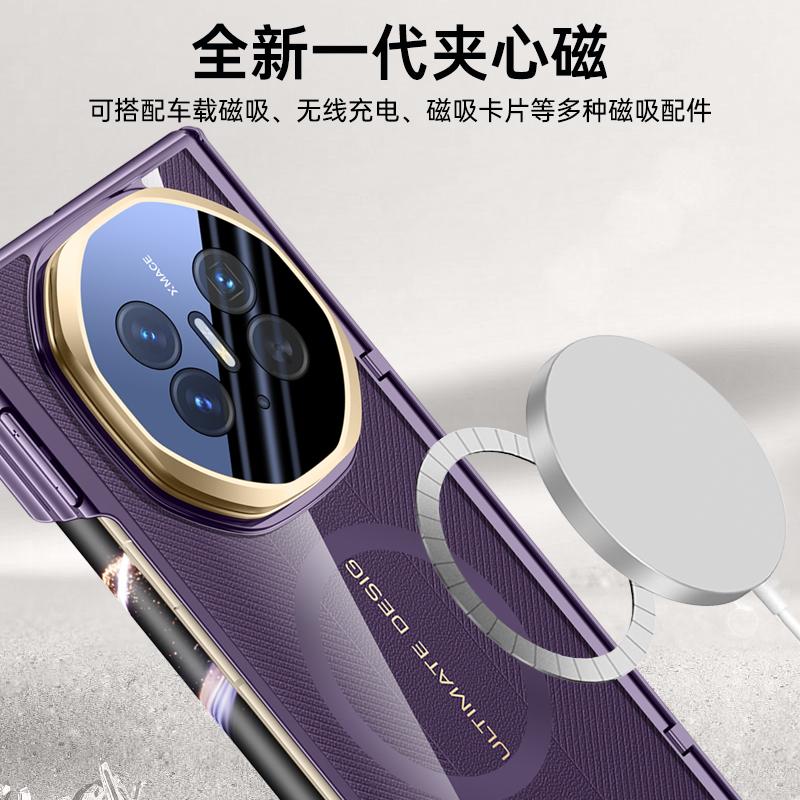 For Huawei Mate XT XTs Ultimate Case Magsafe Metal Lens Stand Protector Hinge Protection Full Protection All-inclusive Cover