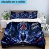 Paris Football Club 3PCS Bedding set,Ideal for1pc Duvet Cover And 2pcs Pillowcases Perfect for Christmas gift,Ideal for Bedroom, Dormitory