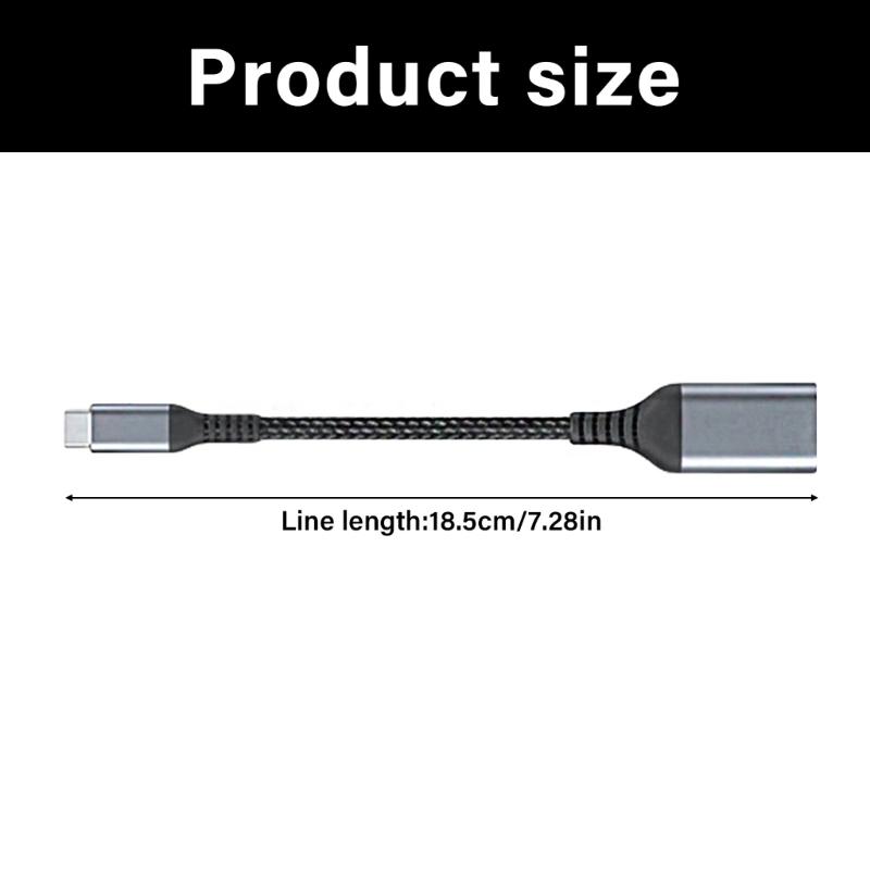 USB OTG Adapter USB C To USB3.0 OTG Adapter For Androids Smartphones Fast Data Transfer With Durability Nylon Braide Cable