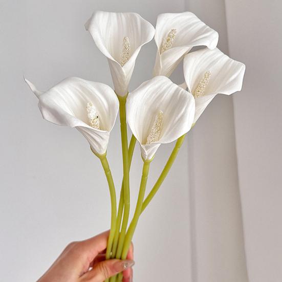 Künstliche Calla-Lilie Weiß Real Touch Kunstblume für Hochzeit Brautparty Party Zuhause Innen Dekoration