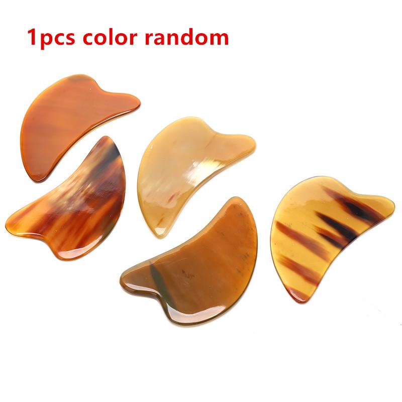 1Pcs Natural Buffalo Horn Guasha Board SPA Scraping Plate Gua Sha Massage Tool Scraping Board Health Care
