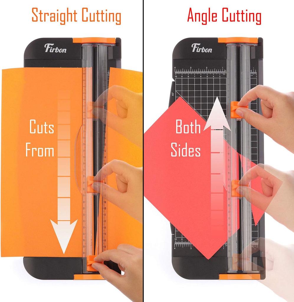 A4 Paper Cutter 12 Inch Titanium Paper Trimmer Scrapbooking Tool with Automatic Security Safeguard and Side Ruler for Craft Paper, Coupon, Label