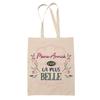 Tote Bag - PLANETEE - Marie-Annick the Most Beautiful - Jute - Beige - Printed In France