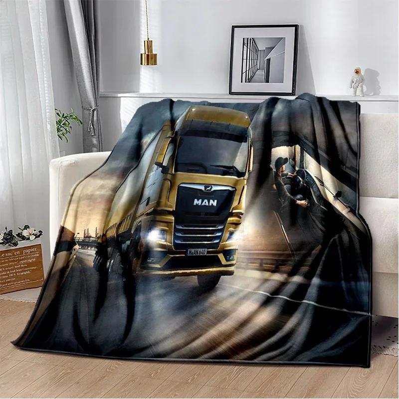 MAN LKW Logo D Aufdruck Weiche Flanell-Kuscheldecke für Bett Sofa Picknick Heimdekoration Schlafzimmer Geschenk für Kinder und Erwachsene