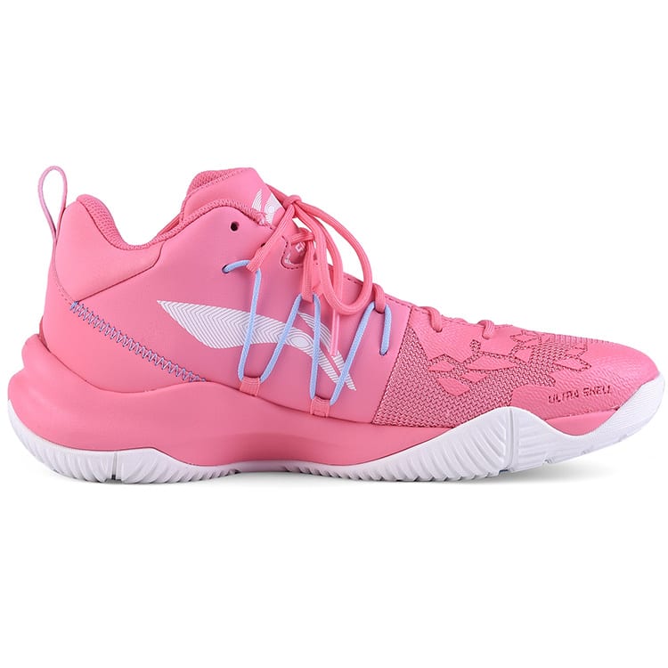 Li Ning SONIC 8 TD Team Edition Mittelhohe Performance Basketballschuhe Herren Pink Weiß ABPQ011-7