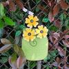 Rustic Wall Hanging Hand-Painted Wall Sculpture Garden Iron Art Decoration  for Garden Fence Patio