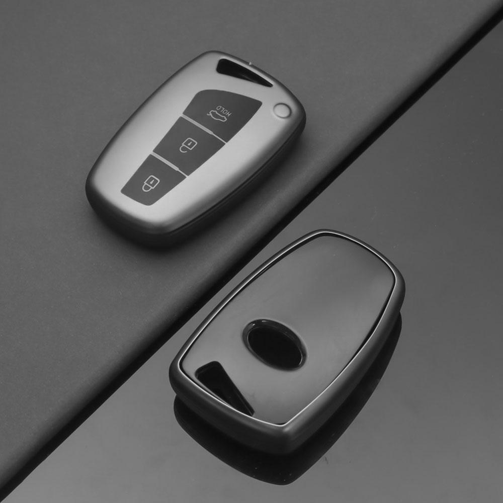 3 4 Buttons Car Key Case Shell For Hyundai Santa Fe Sport Ix45 Equus Centennial Genesis G80 Grandeur Azera 2013- Cover Fob