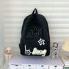 School bag women's velvet ins large capacity star computer backpack niche design junior high school high school student backpack