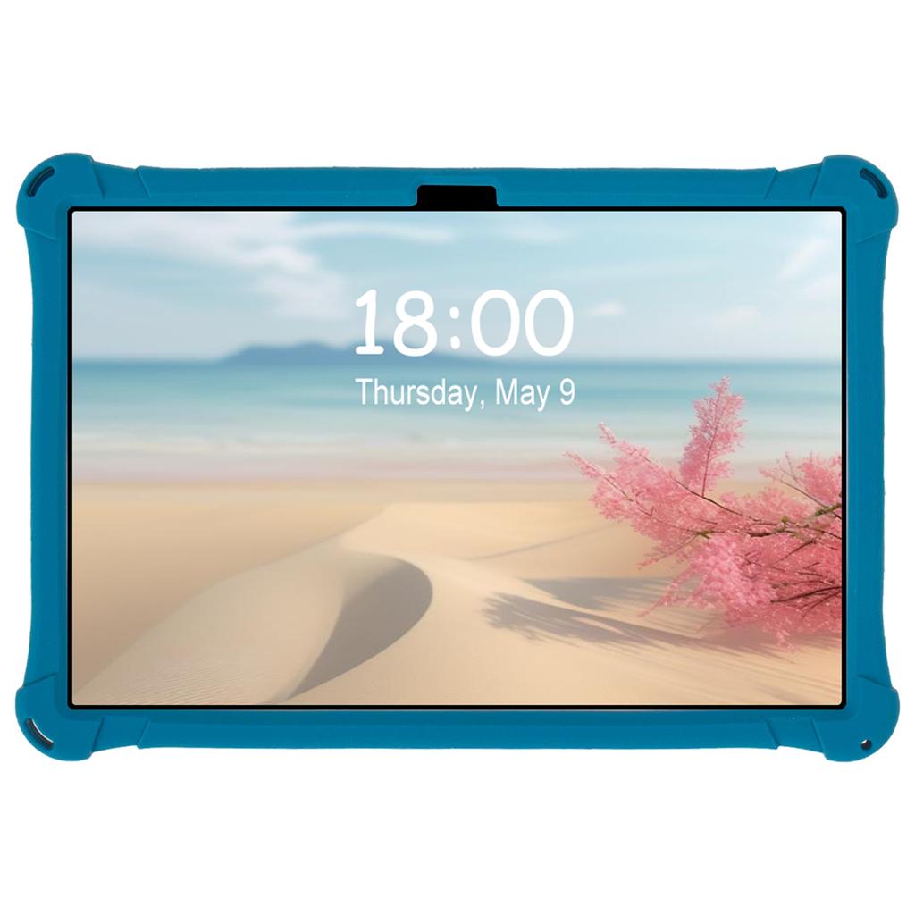 For Samsung Galaxy Tab A9+ X216 Case Rotatable Kickstand Cute Cartoon Silicone Tablet Cover with Lanyard