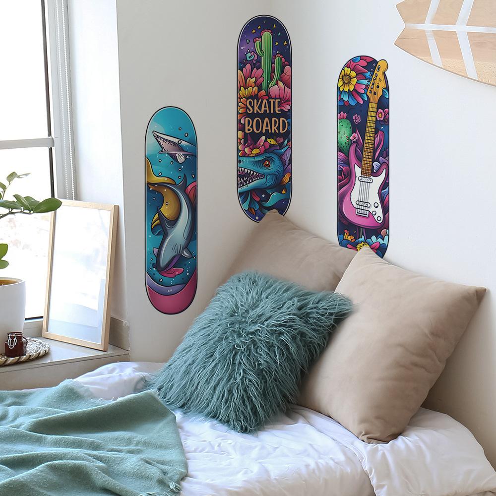 Retro Poster Triptych for Bedroom Living Room Home Wall Background Beautification and Decoration Wall Stickers