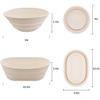 Sourdough Bread Baking Supplies, Set of 2 Silicone Banneton Bread Proofing Baskets, 9 Inch Round & 10 Inch Oval Foldable Proofing Baskets, Optimum