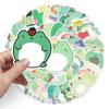 50 Small Frog Graffiti Stickers: Cartoon Animal Designs for Skateboards, Water Bottles, Luggage & More – Waterproof & Decorative