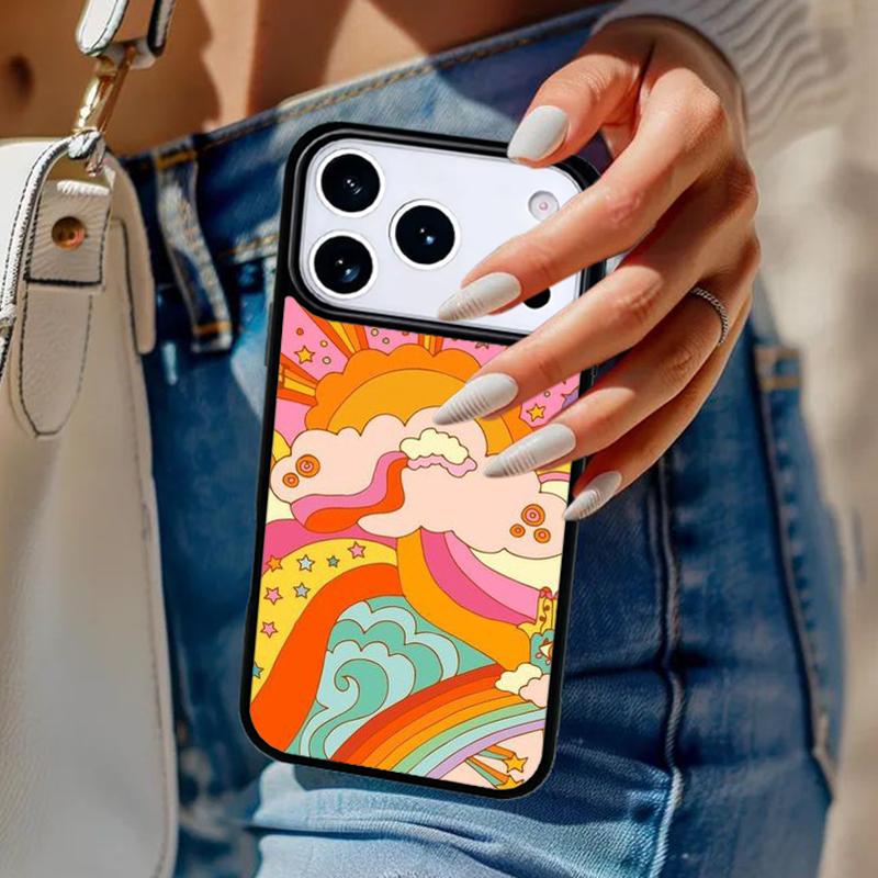 Hippy Hippie Psychedelic Art Phone Case For iPhone 17 Air 14 15 13 12 Max Cover For Apple 14 15 16 16e 11 Pro Max Plus