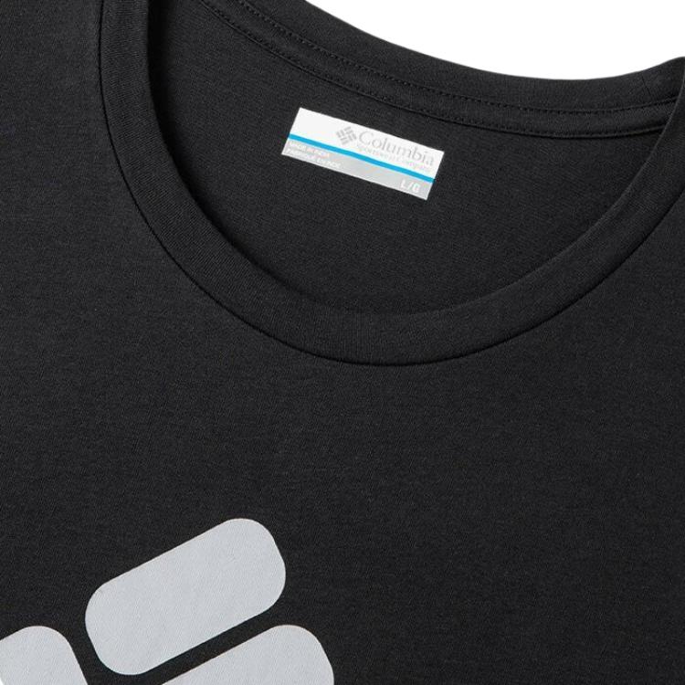 Columbia Outdoor Comfortable Pure Cotton Breathable Casual Short Sleeve T-Shirt Men Tops Black AJ0403-008