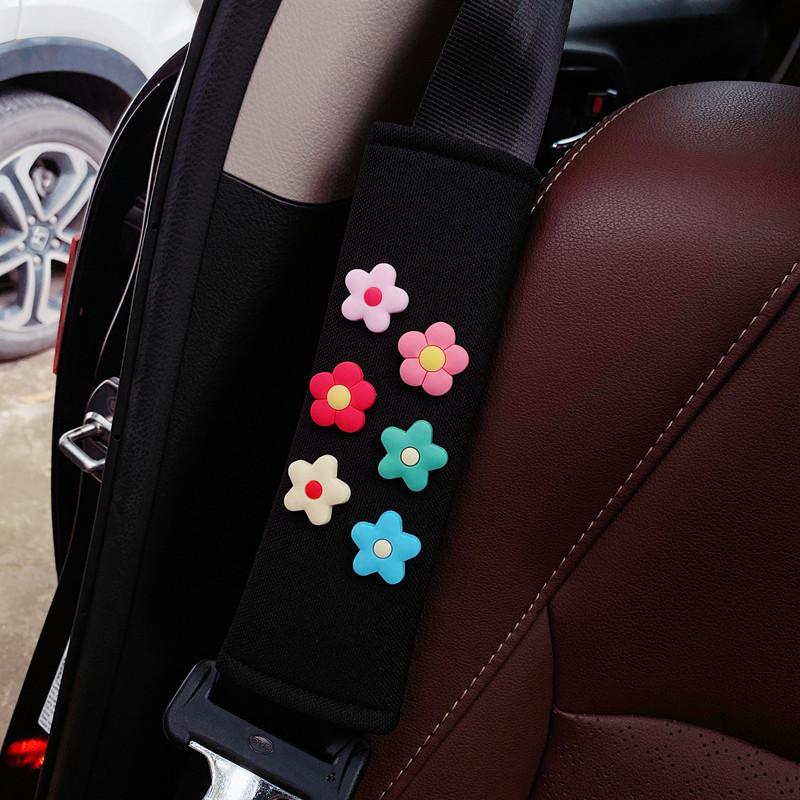 Cute Cartoon Car Seat Belt Shoulder Pad Cover For Summer Long-lasting Four Seasons Female