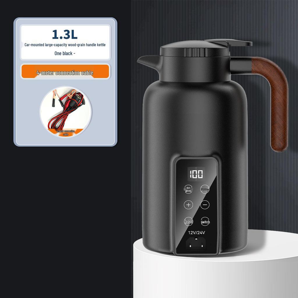 Universal Smart Car Electric Kettle - Large Capacity, Quick Boil, Insulated Cup