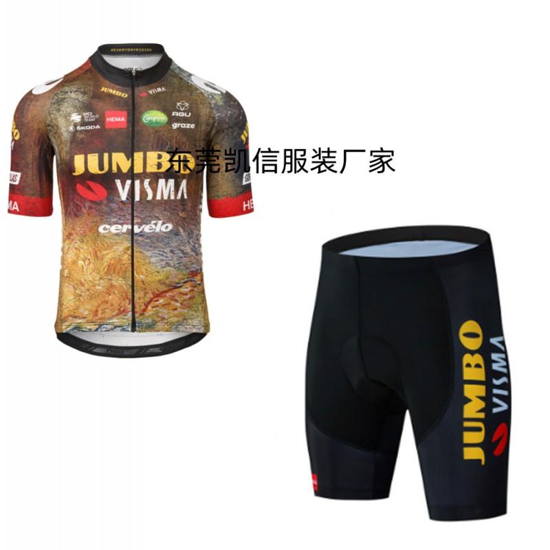 Men Women Cycling Jersey Set Breathable Short Sleeve Bike Racing Top Shorts Sportswear