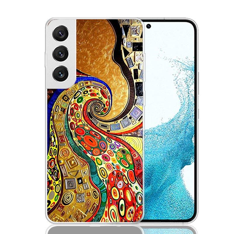 Kiss by Gustav Klimt Desig For Samsung Galaxy S25 S24 S23 S21 S22 Ultra Phone Case S10 Plus S20 FE + Housing Shell Coque Cover