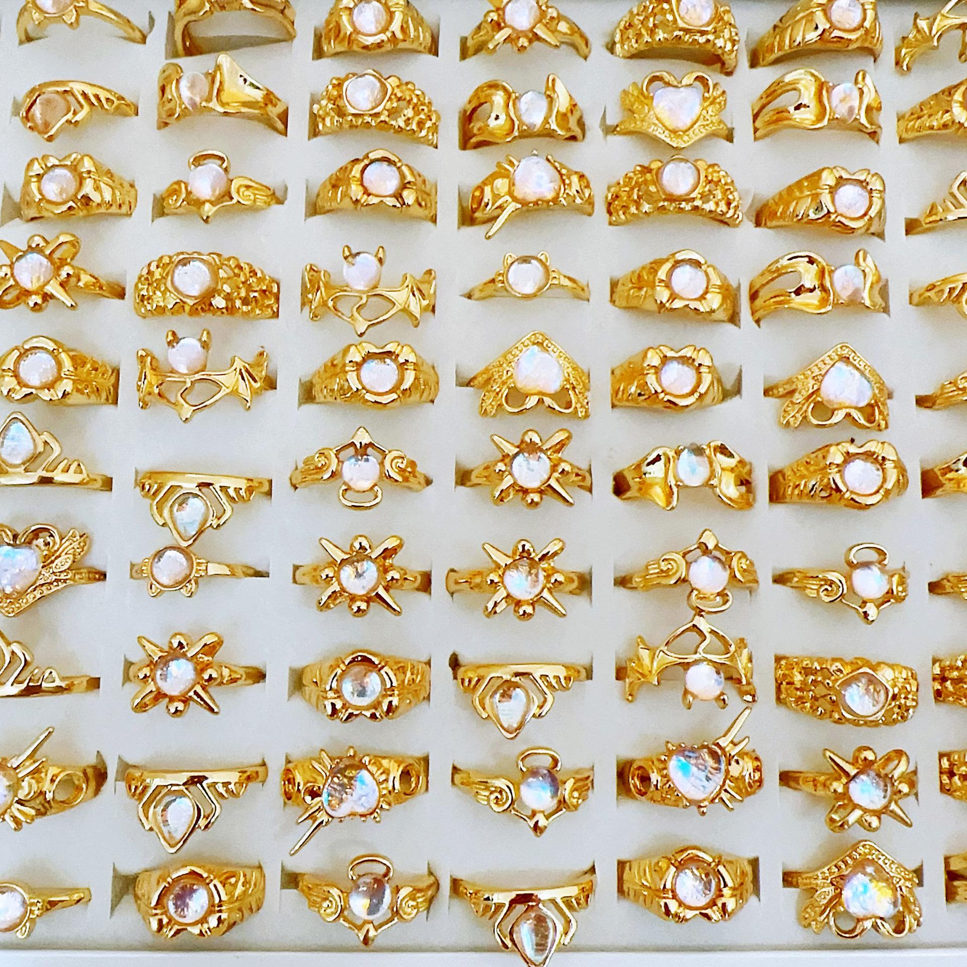 

10 шт. смешанных колец, женские хрустальные кольца, ювелирные изделия