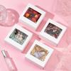 18pcs Square Foldable Creative Cardboard Box Gift Box with Window White 12x12x5.95cm