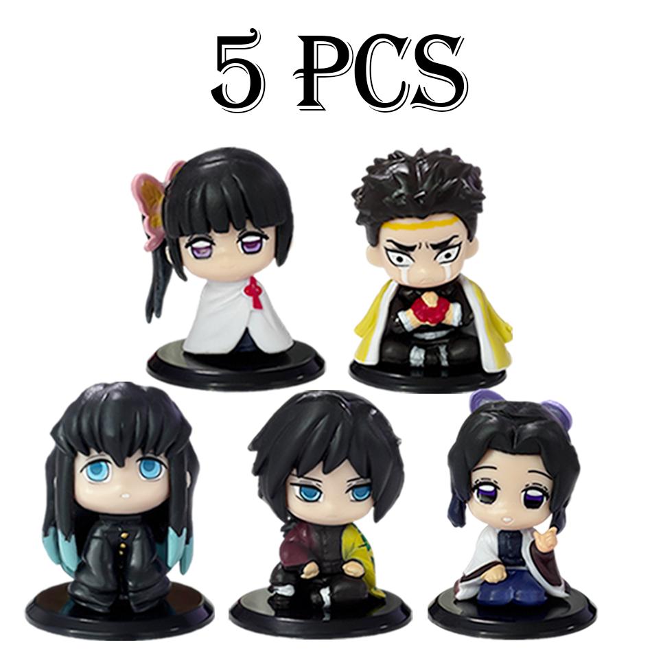 Q-Version Dämonentöter Anime Sitzende Geisterpuppe Tanjiro Nidouzi Inosuke Zenizu Puppe Action-Modell Spielzeug Weihnachtsgeburtstagsgeschenk