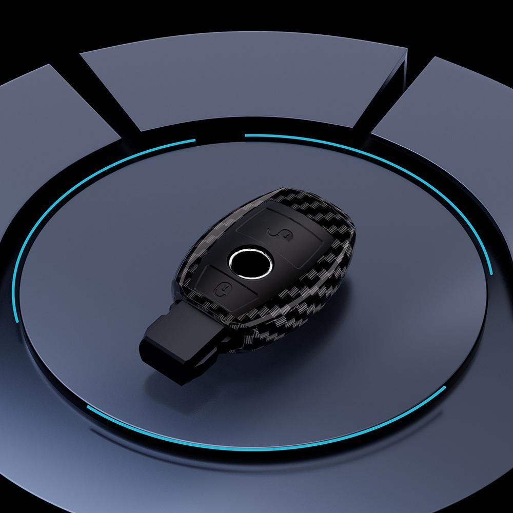 Schlüsselabdeckung aus Kohlefaser für Mercedes GLC300L C260L E300L C200L S-Klasse EQE Schlüsselhülle