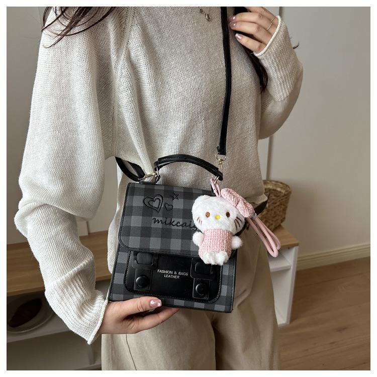1Pc High Value Temperament Simple Backpack  Spring New Fashion Student Commuting Crossbody Portable Small Square Bag
