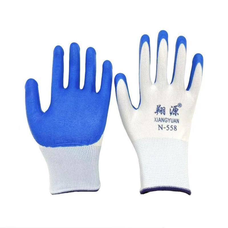1 Pairs Nitrile Coated Work Gloves Non-Slip Knit Safety Protective Gloves Industrial Labor Building Construction Work Gloves