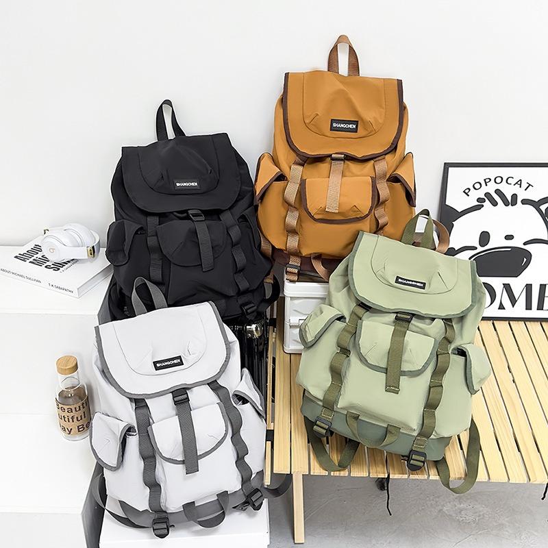 Large-capacity college student backpack New trendy versatile wear-resistant travel backpack