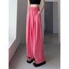 Summer thin pleated lazy casual pants floor mopping pants Yamamoto wide-leg pants women's ice silk fashion