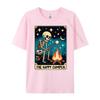 Happy Camper Tarot Card Skeleton Camper Funny Camping Fall Clothes Aesthetic Mens TShirts Cinco de Mayo