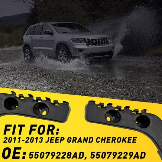 Pair Bracket Bumper Front Left+Right Side For Jeep Grand Cherokee 2011 2012 2013